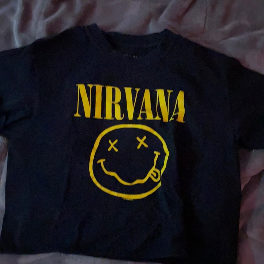 Black and yellow Nirvana shirt